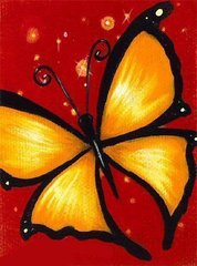 335 грн  Алмазная мозаика DM-116 Набор алмазной живописи Желтая бабочка