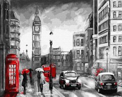 279 грн  Живопись по номерам BK-GX34234 Картина для рисования по номерам Дождливый Лондон