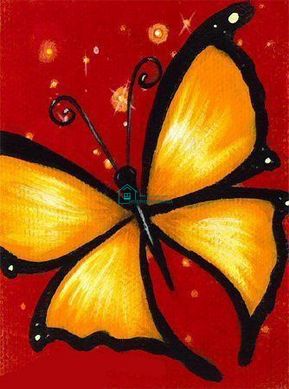 335 грн  Діамантова мозаїка DM-116 Набір діамантового живопису Жовтий метелик