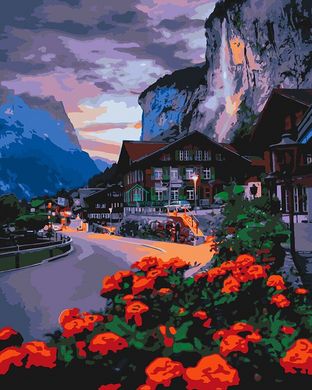 299 грн  Живопис за номерами KH2262 Картина-розмальовка Літо у Швейцарії