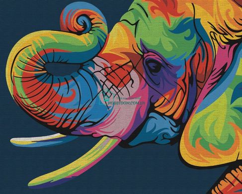 329 грн  Живопись по номерам BS5330 Набор для рисования картины по номерам Радужный слон