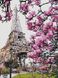 SPR074 Набір діамантової мозаїки на підрамнику 40х50 Ейфелева вежа у квітах