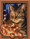 АЛМР-087 Набор алмазной мозаики на подрамнике Котик с огоньками, 40*50 см