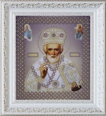 776 грн   P-269 Ікона святителя Миколая Чудотворця (серебро) Набір для вишивання бісером
