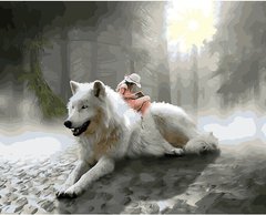 339 грн  Живопись по номерам BK-GX28308 Набор для рисования по номерам Белый волк