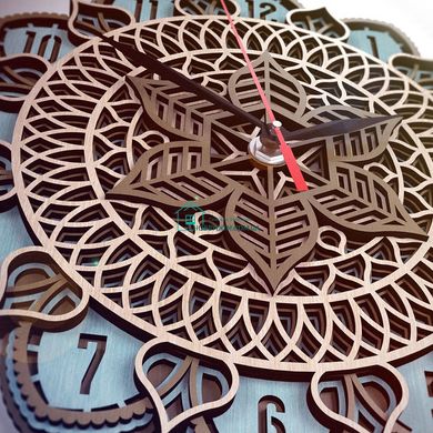 MCLO10009 Деревянные часы Мандала, ~28-30 см
