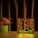 Світильник нічник ArtEco Light з дерева LED Русалонька, з пультом та регулюванням кольору, подвійний RGB