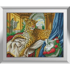 642 грн  Алмазная мозаика 31685 Королевский леопард Набор алмазной живописи