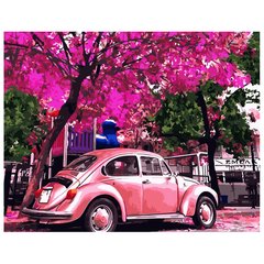 395 грн  Живопис за номерами VA-1975 Набір для розпису по номерах Рожевий Volkswagen Beetle