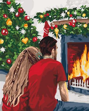 329 грн  Живопис за номерами KH4640 Картина-розмальовка Різдвяна романтика