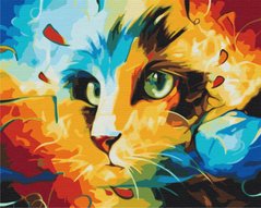 329 грн  Живопис за номерами BS51413 Набір для малювання картини за номерами Кіт в яскравих фарбах