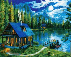 279 грн  Живопись по номерам BK-GX34418 Картина для рисования по номерам Ночь на озере
