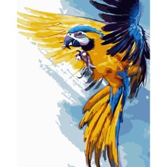 395 грн  Живопись по номерам Набір для розпису по номерах Жовто-синя папуга ,40х50 см, SY6757
