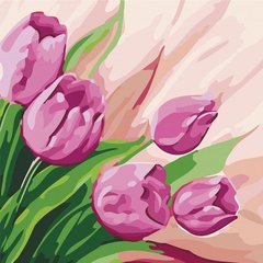 299 грн  Живопись по номерам KHO2948 Картина-раскраска Персидские тюльпаны