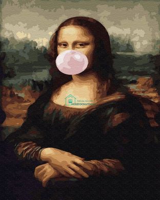329 грн  Живопись по номерам BK-GX34821 Картина-раскраска по номерам Мона Лиза с жвачкой