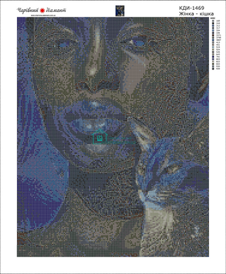 830 грн  Алмазная мозаика КДИ-1469 Набор алмазной вышивки Женщина-Кошка