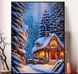 АЛМР-200 Набір діамантової мозаїки на підрамнику Будиночок в зимовому лісі, 40*50 см