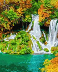 339 грн  Живопись по номерам BK-GX36513 Картина-раскраска по номерам Осенний водопад