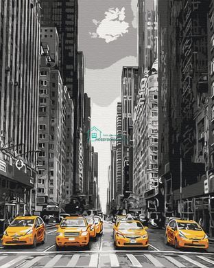 329 грн  Живопис за номерами BS9386 Набір для малювання картини за номерами Таксі Нью-Йорку