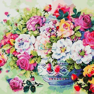 319 грн  Живопись по номерам AS0801 Набор для рисования по номерам Разноцветные розы