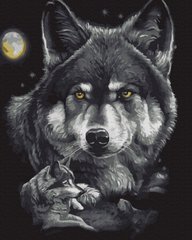 339 грн  Живопис за номерами BK-GX41876 Картина за номерами Вовки в темряві