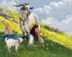 329 грн  Живопись по номерам BK-GX31657 Набор для рисования картины по номерам Пастушка на горе