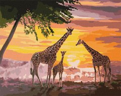 299 грн  Живопись по номерам КНО4353 Картина по номерам Семья жирафов © ArtAlekhina 40 х 50 см