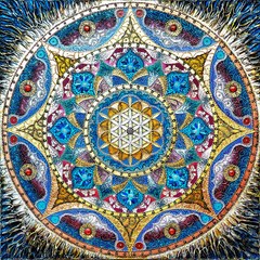 740 грн  Алмазная мозаика КДИ-1320 Набор алмазной вышивки Мандала - Раскрытия любви