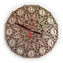 MCLO10013 Деревянные часы Мандала, ~28-30 см