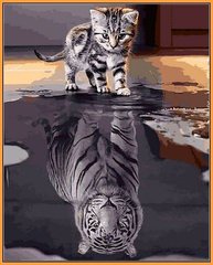 455 грн  Живопись по номерам NB2181 Набор-картина по номерам Душа тигра