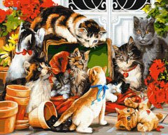 329 грн  Живопис за номерами BK-GX31696 Набір для малювання картини за номерами Сім'я котів