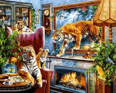 459 грн  Живопис за номерами VP1244 Картина-розмальовка за номерами Тигри