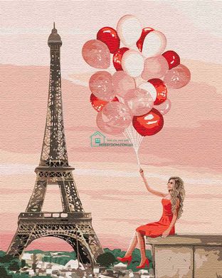 299 грн  Живопис за номерами KH4757 Набір-картина для малювання за номерами Червоні фарби Парижа