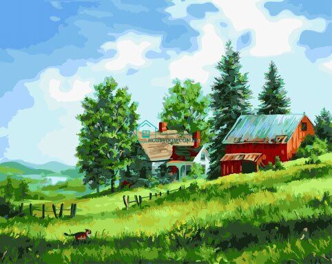 279 грн  Живопис за номерами BK-GX27571 Набір для малювання за номерами Будинок в селі