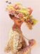 TN163 Набор алмазной мозаики на подрамнике Леди в шляпке с цветами