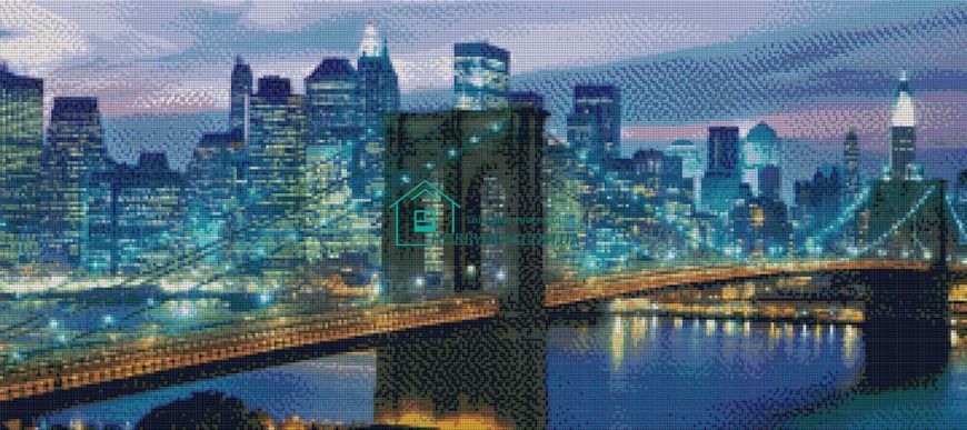 1 090 грн  Діамантова мозаїка АЛМ-114 Набір діамантової мозаїки Бруклінський міст, 40*90 см