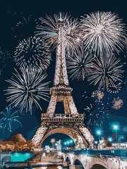 329 грн  Живопись по номерам KH3572 Картина-раскраска Огни Парижа