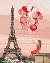 329 грн  Живопис за номерами KH4757 Набір-картина для малювання за номерами Червоні фарби Парижа