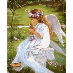 395 грн  Живопись по номерам VA-2550 Набор для рисования по номерам Гармония ангела с природой