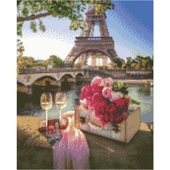 627 грн  Алмазная мозаика Набор для творчества алмазная картина Франция и цветы, 40х50 см FA40868