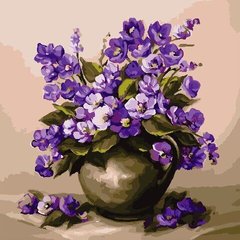 319 грн  Живопись по номерам AS0805 Набор для рисования по номерам Пурпурные цветы