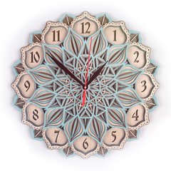 MCLO10016 Деревянные часы Мандала, ~28-30 см