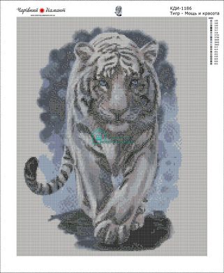 830 грн  Діамантова мозаїка КДИ-1186 Набір діамантової вишивки-мозаїки Тигр – Мощь и красота