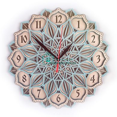 MCLO10016 Деревянные часы Мандала, ~28-30 см