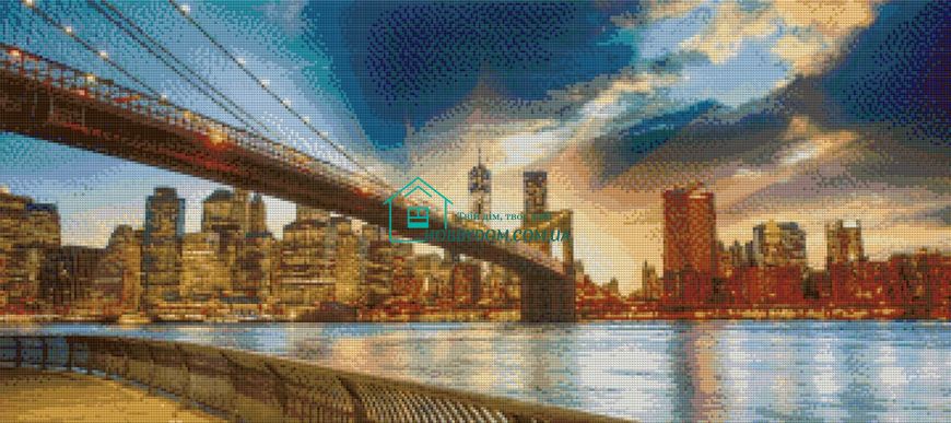 1 090 грн  Діамантова мозаїка АЛМ-116 Набір діамантової мозаїки Бруклінський міст, 40*90 см