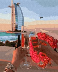 249 грн  Живопис за номерами BK-GX36349 Картина-розмальовка за номерами Вечірня романтика в Дубаї