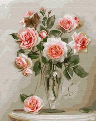 329 грн  Живопис за номерами BK-GX4741 Набір-розмальовка за номерами Ніжні троянди