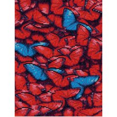 567 грн  Діамантова мозаїка Алмазна картина HX239 "Червоні метелики", розміром 30х40 см