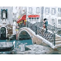 315 грн  Живопис за номерами Набір для розпису по номерах Пара на мосту у Венеції,40х50 см, GS090