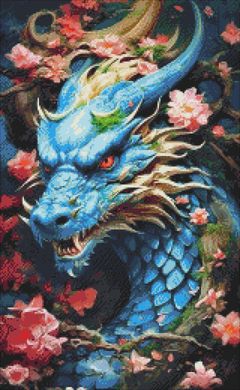 860 грн  Алмазная мозаика АЛМ-192 Набор алмазной мозаики Голубой дракон, 40*65 см
